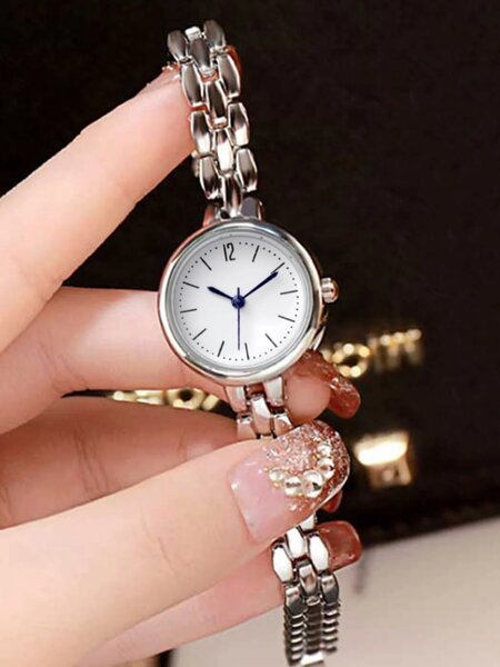 Shein - Fashionable, Sweet, Versatile, Slim and Small Women's Steel Band Bracelet Watch