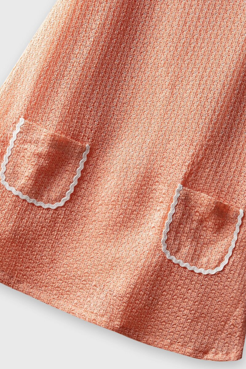 Orange Lace A-Line Dress