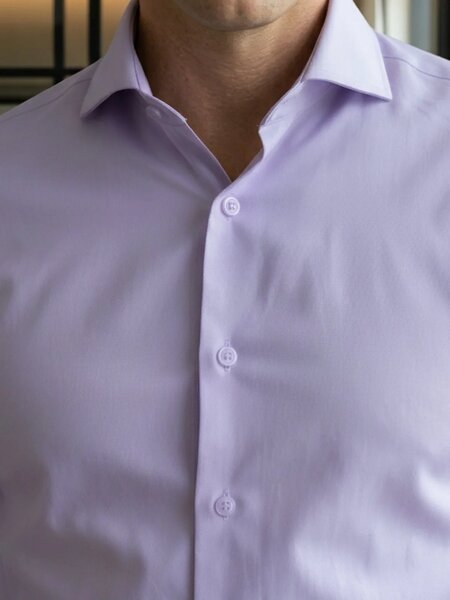 Lilac Plain, Cutaway Collar, Poplin Formal Shirt (FS-3077)
