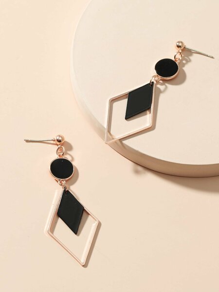 Shein - Geometric Drop Earrings