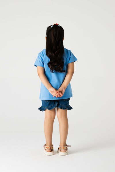 Indigo Daisy Bow Tee