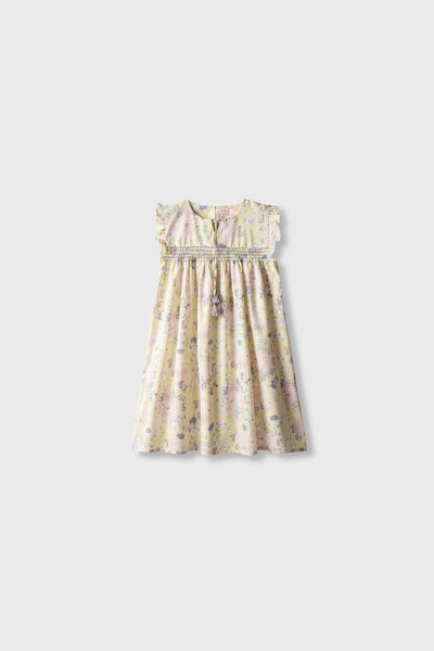 Lemon Bloom Cotton Dress