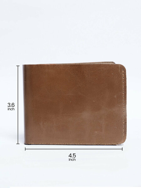 Light Brown Leather Wallet (W-283)