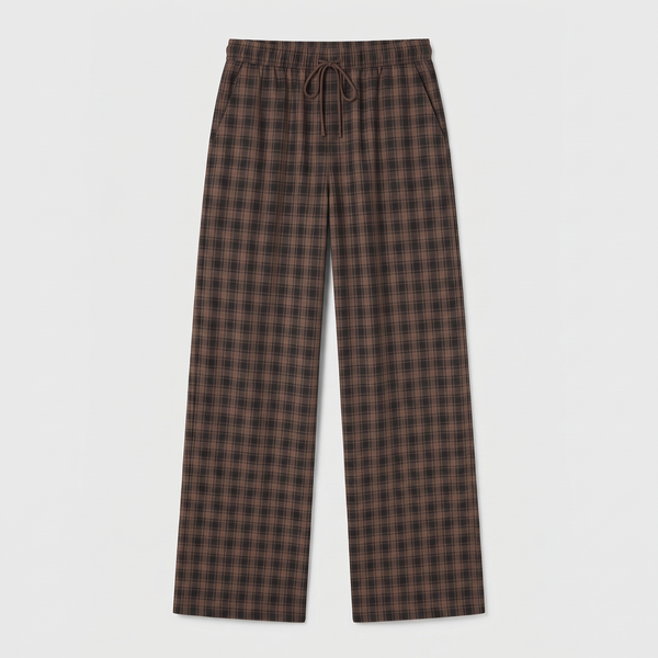 Vybe - The Everyday Trouser - Cocoa Check
