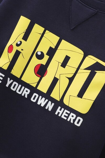 Boys Navy “HERO” Fleece Sweatshirt