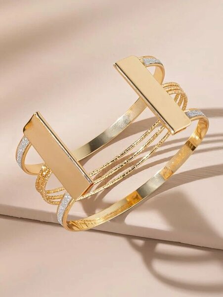 Shein - Glitter Detail Cuff Bangle