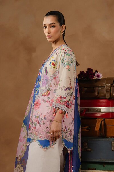 Unstitched Muzlin Lawn 3 Piece Suit