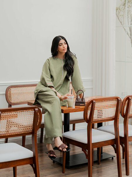 Olive - 2Pcs Linen Set