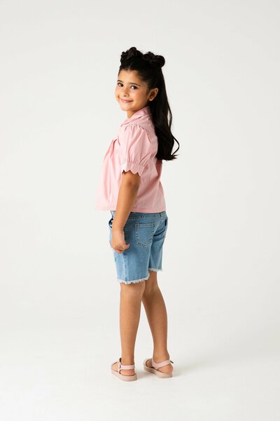 Blush Pink Wavy Cotton Top