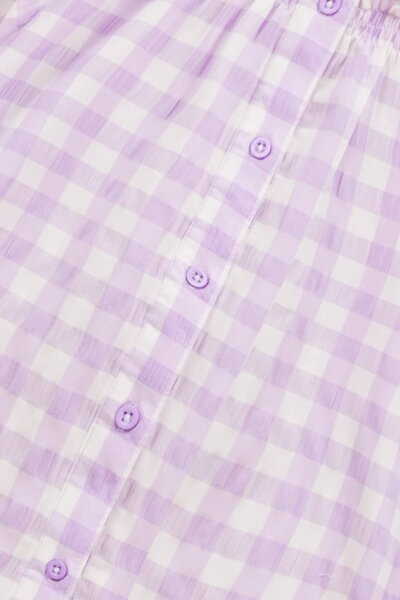 Lavender Puffy Cotton Top