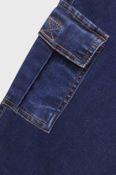 Girls Denim Straight Jeans with Belt