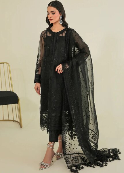 Chantelle by Baroque Unstitched Embroidered Organza 3 Piece Suit BQ26UCF UF-D235 - Festive Collection