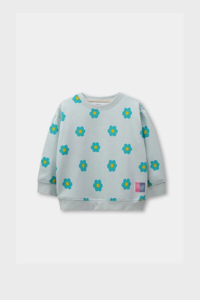 Girls Daisy Puff Fleece Sweatshirt