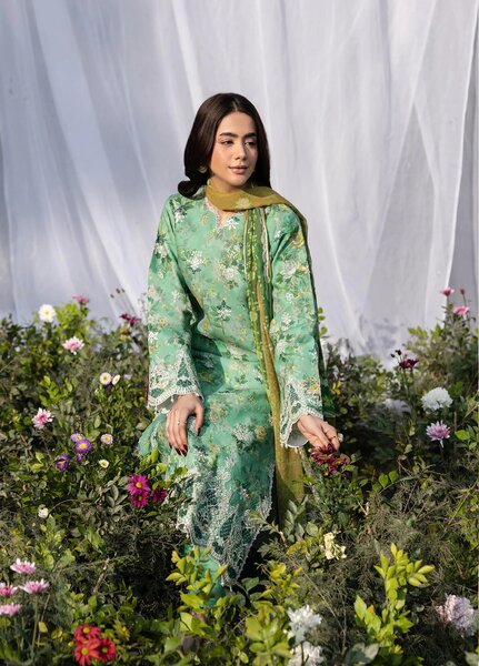 Summer Printkari Exclusive by RajBari Unstitched Embroidered Lawn 3 Piece Suit RB26USP D-06 - Casual Collection
