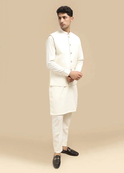 Mazham Pret Plain Blended 3 Piece Suit BKTWBW