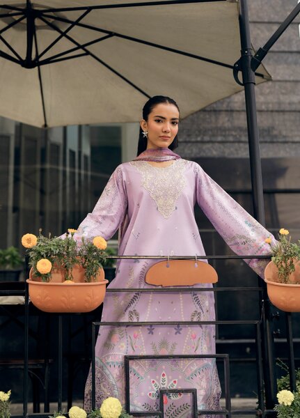 Zync by Florent Unstitched Embroidered Lawn 3 Piece Suit FL26ZU FZ-7B - Summer Collection