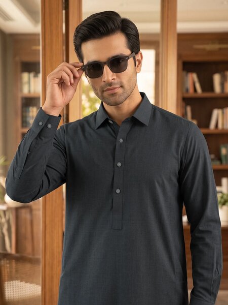 Dark Green Designer Shalwar Kameez (SK-716)