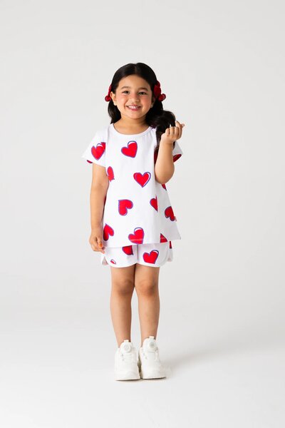 Girls Heart Parade Co-ord Set