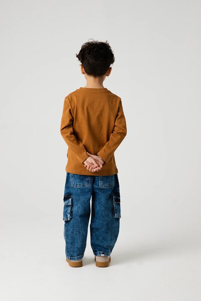 Boys Little Roar Brown Graphic Tee