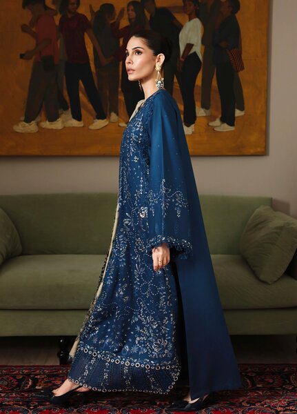 Nureh Exclusive Unstitched Embroidered Marina 3 Piece Suit NU26UEM NE-278 - Festive Collection