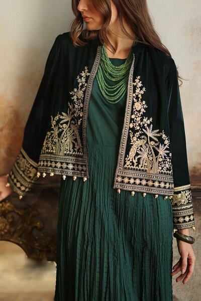 Velvet Embroidered Waistcoat