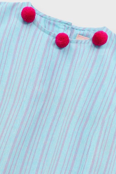 Girls Sky Striped Cotton Co-ord Set