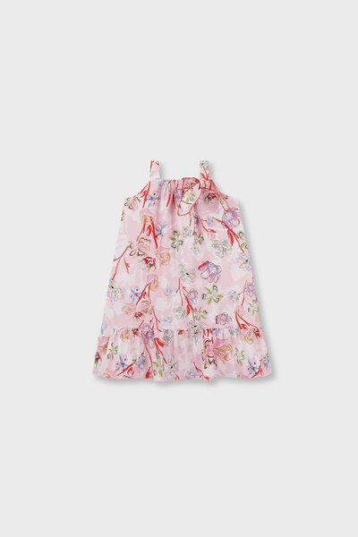 Happy Sketch Frill Dress