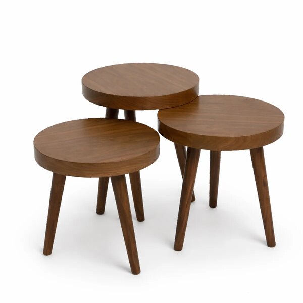 Nysa Solid Wood Nesting Tables Set Table Set of 3