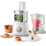 Philips Viva Collection Compact Food Processor HR7520/01 – Powerful Multi-Function Food Processor with Blender and Accessories