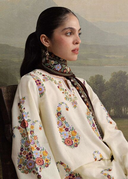 Coco by Zara Shahjahan Unstitched Khaddar 3 Piece Suit CZS26UKW SHIREEN 6A - Winter Collection