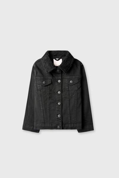 Girls Blackstone Fur-Trim Twill Jacket