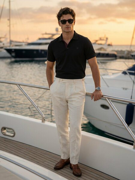Black Designer Polo T-Shirt (POLO-1229)