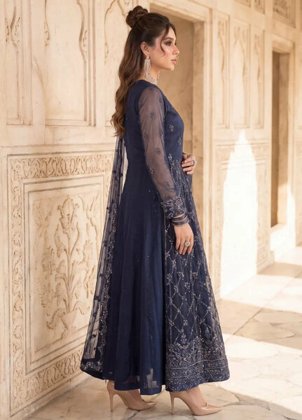 Salitex Unstitched Embroidered Net 3 Piece Suit SUNS8JI521 - Festive Collection