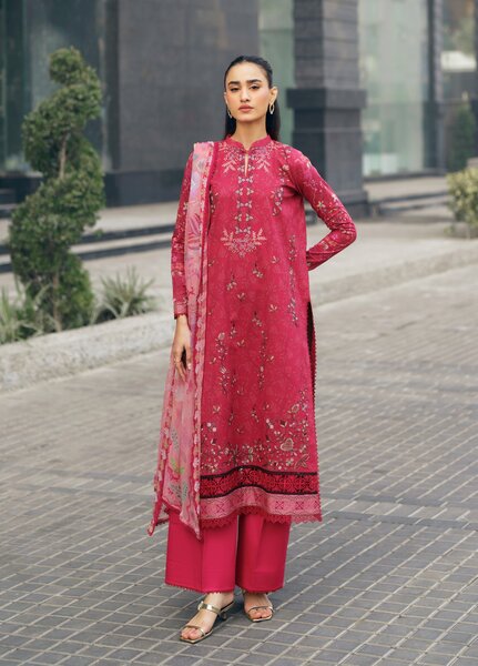 Zync by Florent Unstitched Embroidered Lawn 3 Piece Suit FL26ZU FZ-6B - Summer Collection
