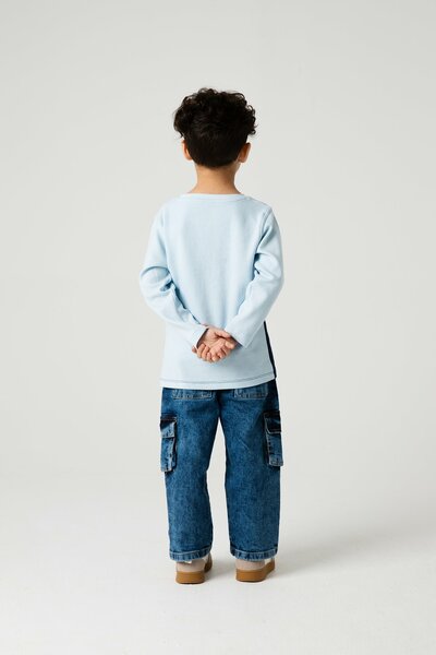 Boys Aqua Block Drop Tee