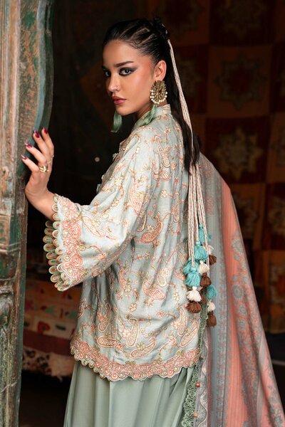 M Prints by Maria B Unstitched Printed Cambric 3 Piece Suit MB26UPC 8B - Casual Collection