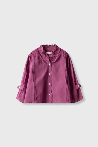 Solid Pink Frilly Cotton Top