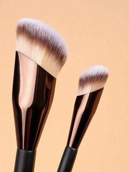 Shein - MAANGE 3pcs Makeup Brush Set, Including Foundation Brush, Concealer Brush, Highlighter Brush, Eyeshadow Brush And Other Cosmetic Tools