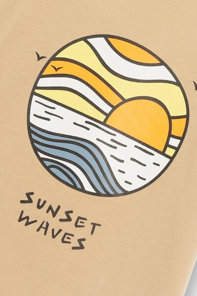Girls Sunset Waves Graphic Tee