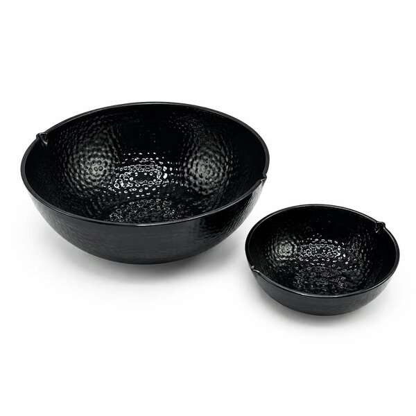 7 Pcs Fruit Bowl Set – Textured Serving Set in Iridescent, Black, Green, Grey, Pink, Amber, Brown, Red, Golden & Clear