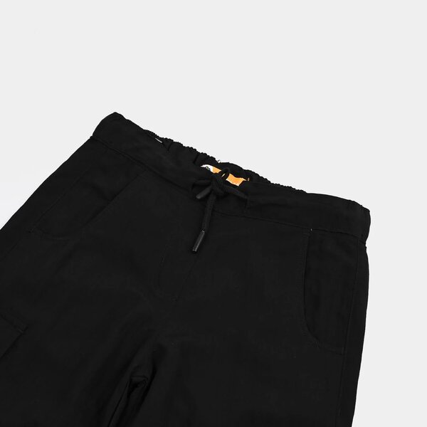Girls Cotton Twill Pant Wonder-BLACK