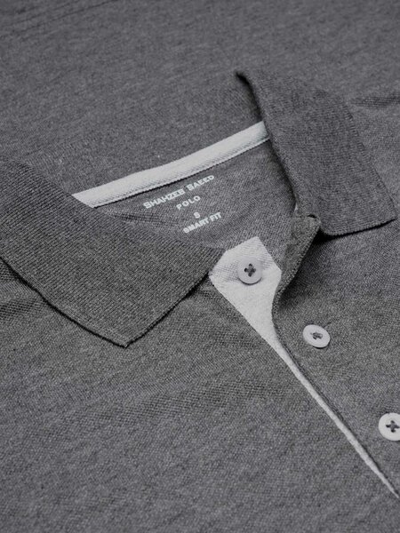 Charcoal Half Sleeves Designer Polo T-Shirt (POLO-1079)