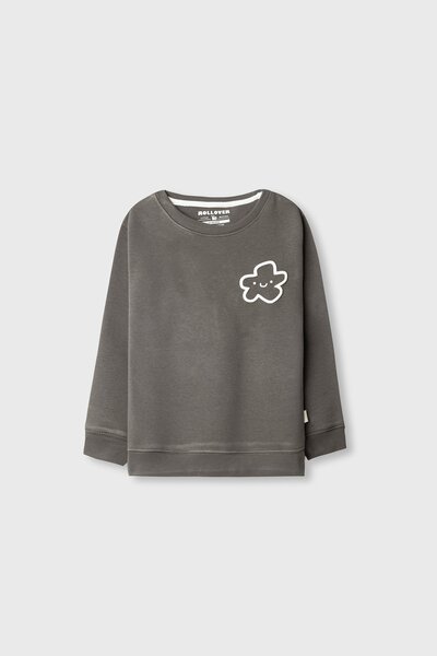 Girls Kind Bloom Charcoal Fleece Sweatshirt