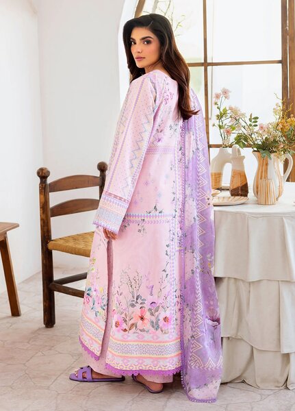 Florent Digital Printed Lawn Suits Unstitched 3 Piece FL25LP FL-1 B - Summer Collection
