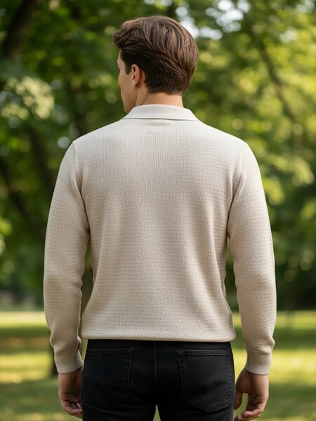 Fawn Full Sleeves Knitted Sweater (SKJC-001)