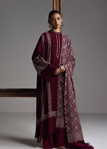 Saraab by Zara Shahjahan Unstitched Embroidered Marina 3 Piece Suit ZS26USW Mehrab - Winter Collection