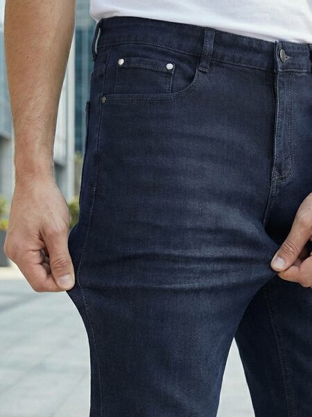 Mid Blue Indigo Straight Fit Imported Jeans 54