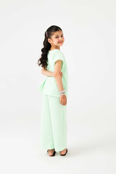 Girls Mint Cotton Co-Ord Set