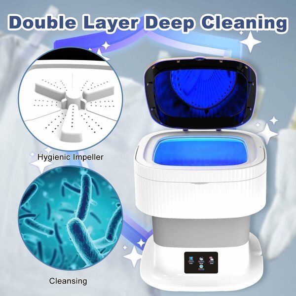 Home.Co - Foldable Electric Washing Machine with Dryer (11 Litres)