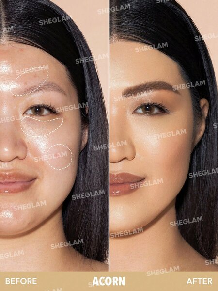 Shein Sheglam - Complexion Boost Concealer-Acorn Sponge-Head Applicator Matte Liquid Concealer